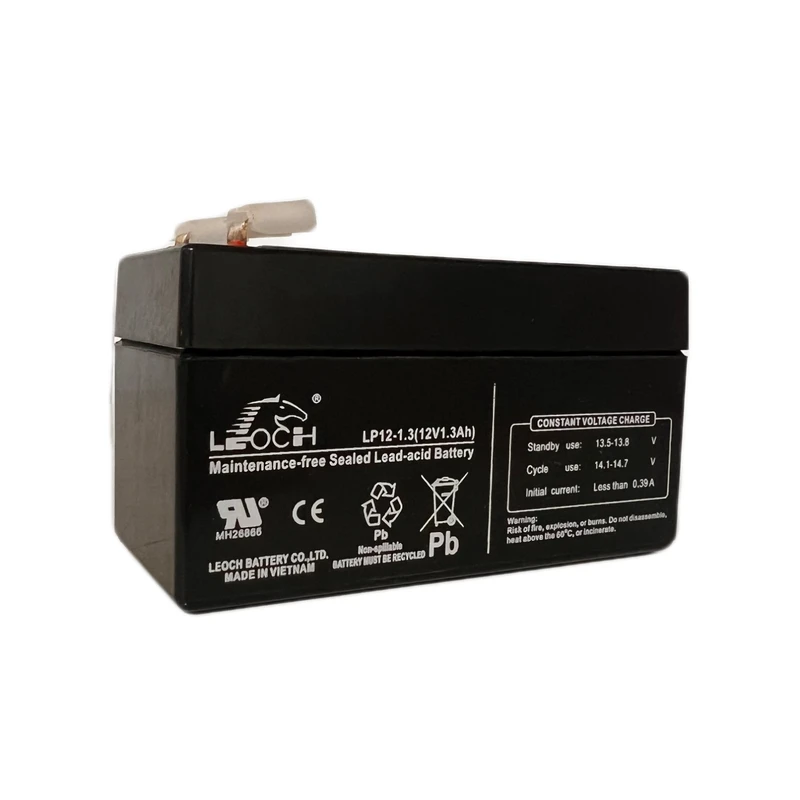 باتری ups با ولتاژ 12 ولت و شدت جریان 1.3 آمپرساعت لئوچ مدل lp12-1.3(12v1.3ah)