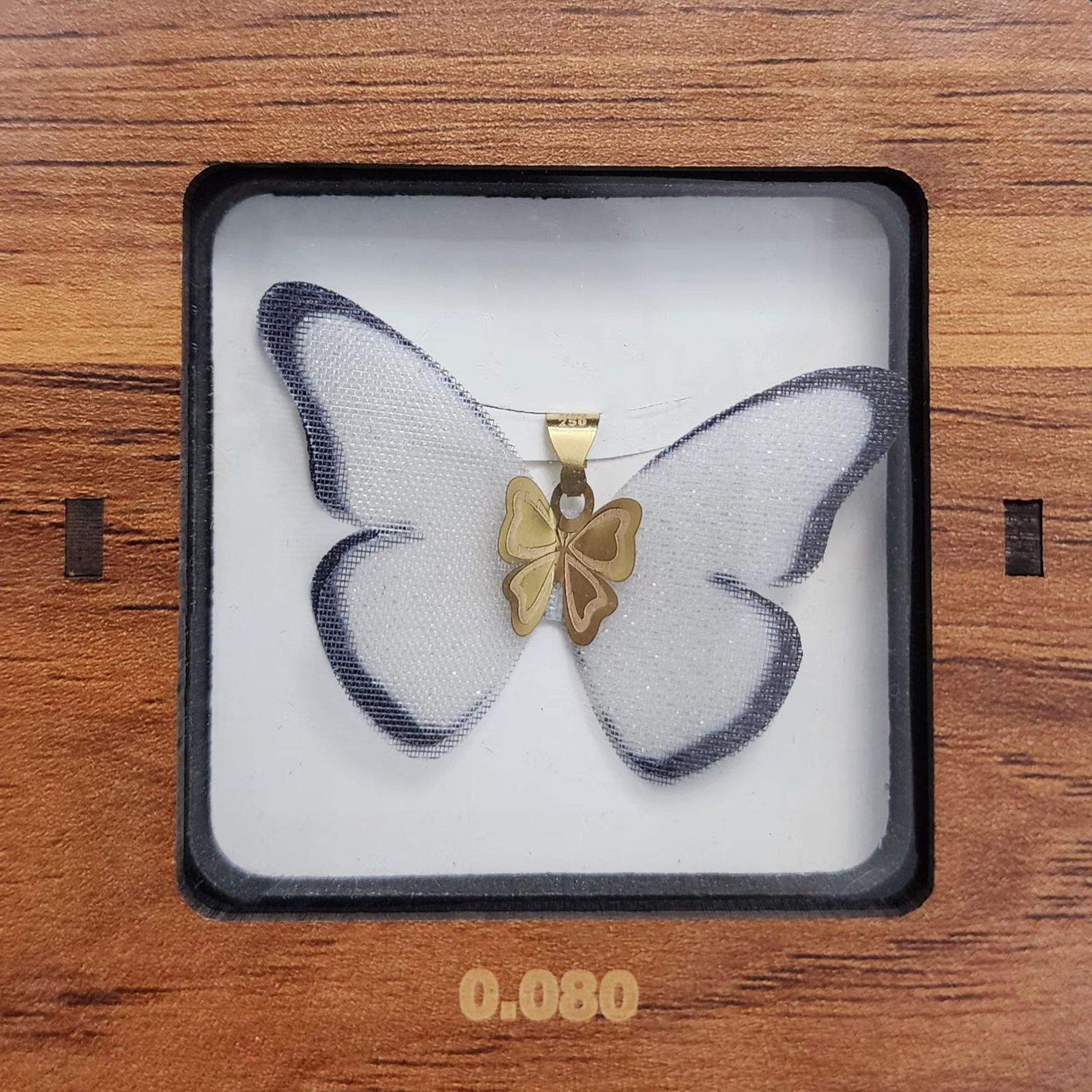 آویز گردنبند طلا 18 عیار زنانه وی وی گلد گالری مدل پروانه ای کد BWS2252  -  - 3