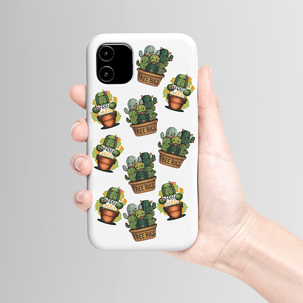 استیکر تزئینی موبایل و تبلت راتیانا مدل کاکتوس بسته 10 عددی