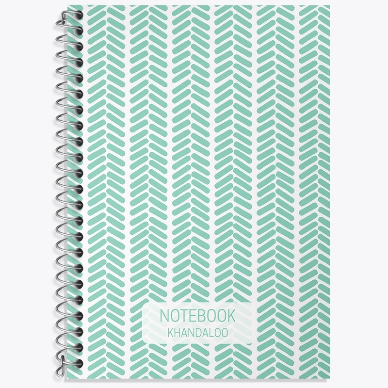 دفتر زبان 50 برگ خندالو مدل دو خط طرح پترن فانتزی کد N638