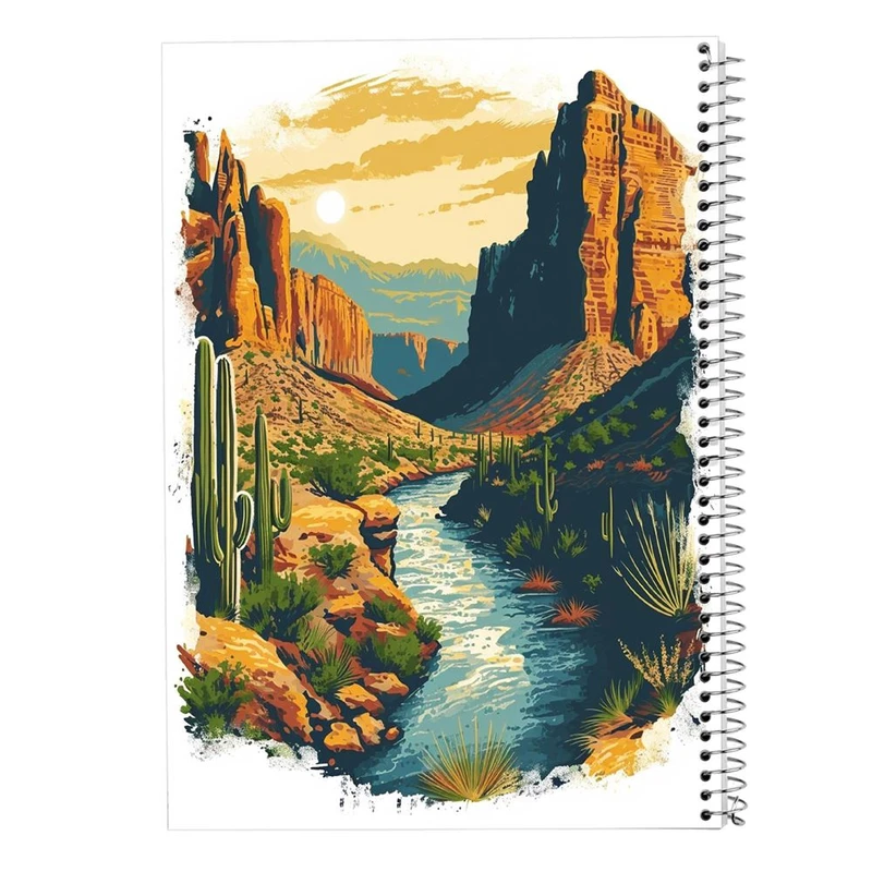 دفتر شطرنجی 50 برگ مدوپد طرح کویر کد DF16675