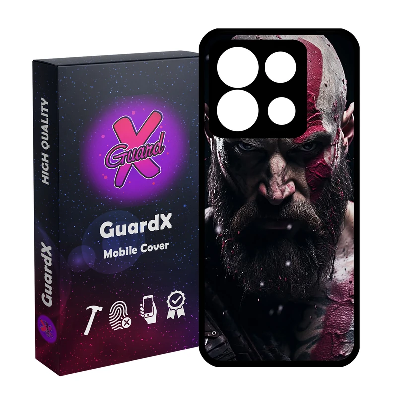 کاور گارد ایکس طرح God of War مدل Glass10737 مناسب برای گوشی موبایل شیائومی Poco X6 5G / Note 13 Pro 5G