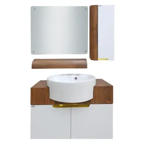 ست کابینت و روشویی البرز کد A104 بهمراه آینه و باکس