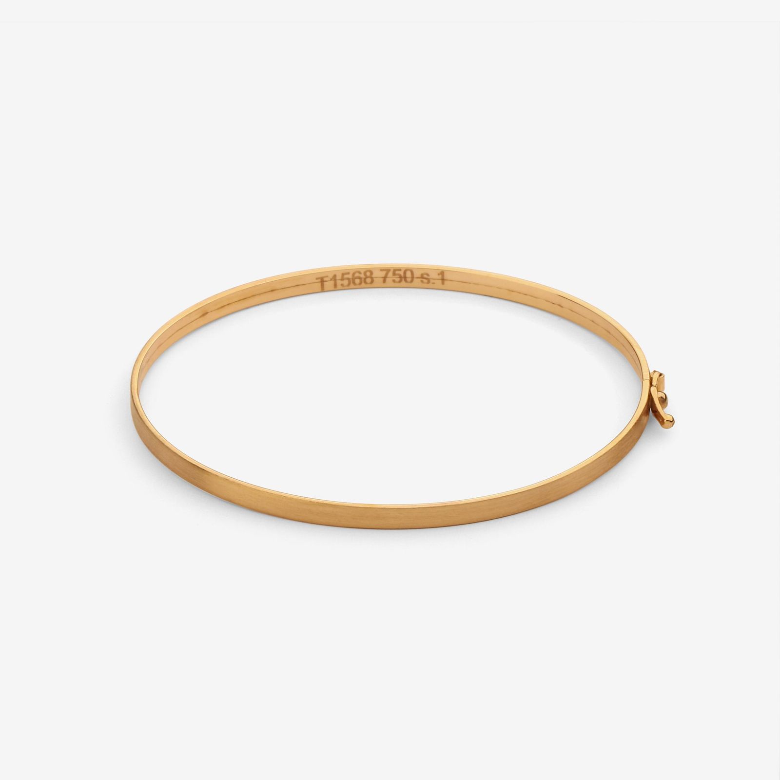 دستبند النگویی طلا 18 عیار زنانه حافا گلد مدل bn012 -  - 1