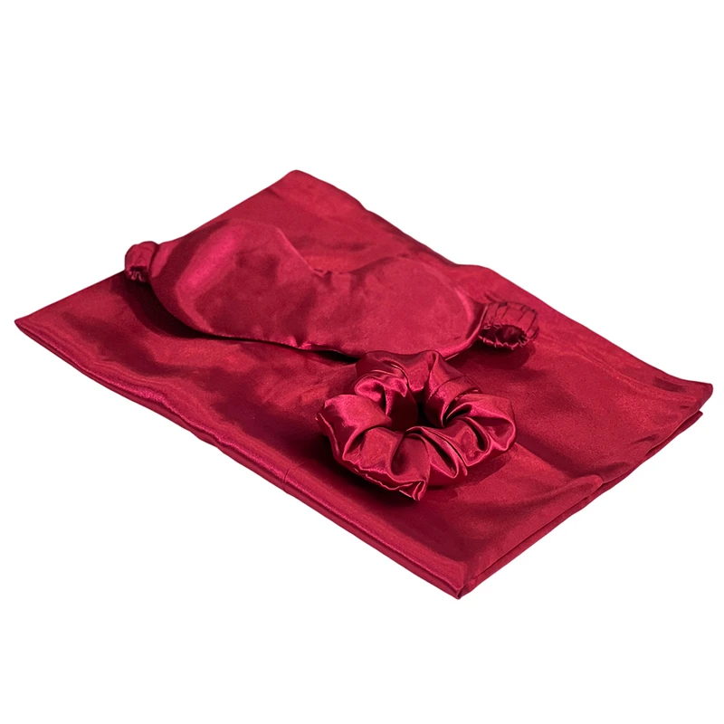 عکس شماره 2 : رو بالشی صفاهوم مدل ساتن به همراه کش مو و چشم بند