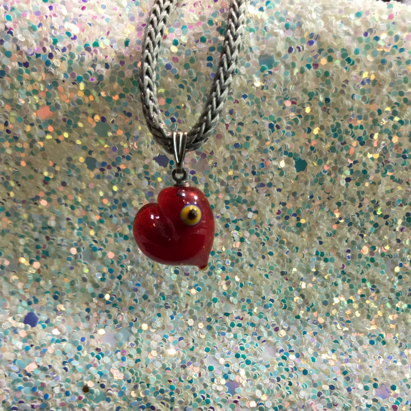 آویز گردنبند دخترانه مدل چشم نظر دست ساز قلبی