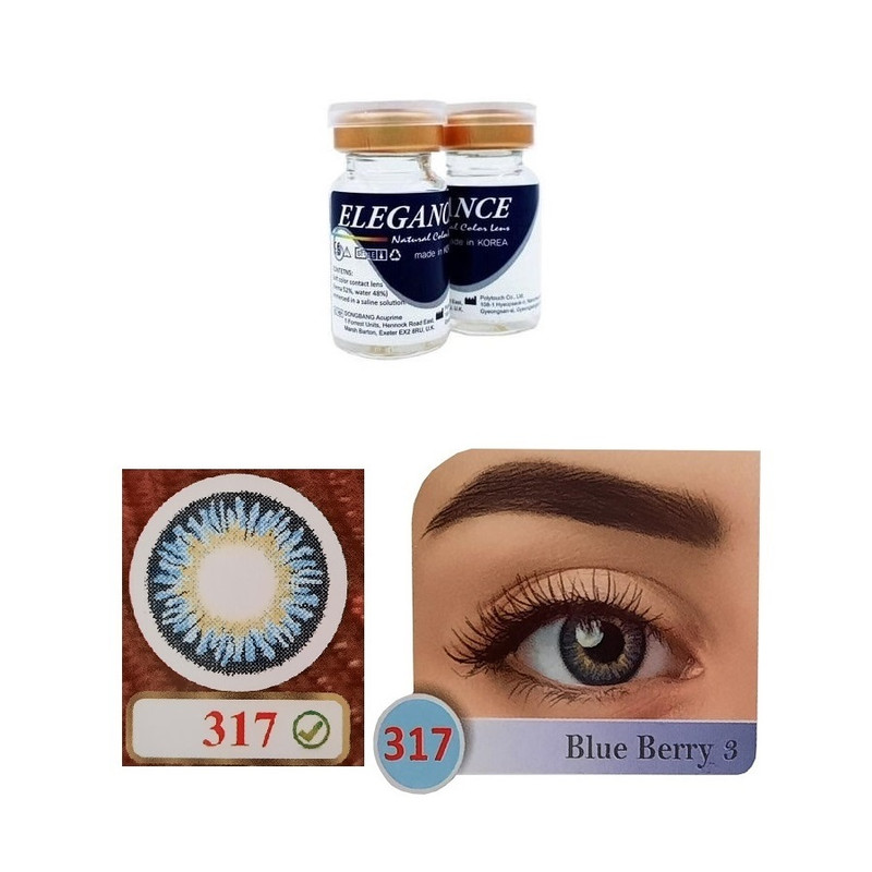 لنز چشم الگانس کد 317 رنگ بلوبری