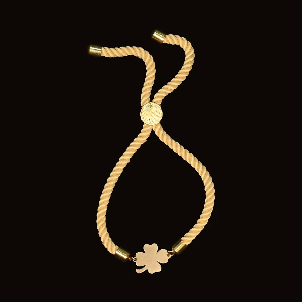 دستبند طلا 18 عیار زنانه آمانژ مدل گل کد D9624