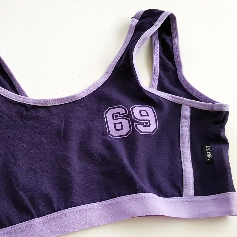 نیم تنه دخترانه مدل پدون پد کد 4501 رنگ بنفش