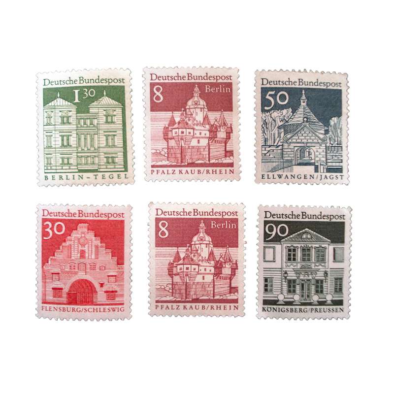 تمبر یادگاری مدل بناهای بوداپست کد DS1928 مجموعه 6 عددی