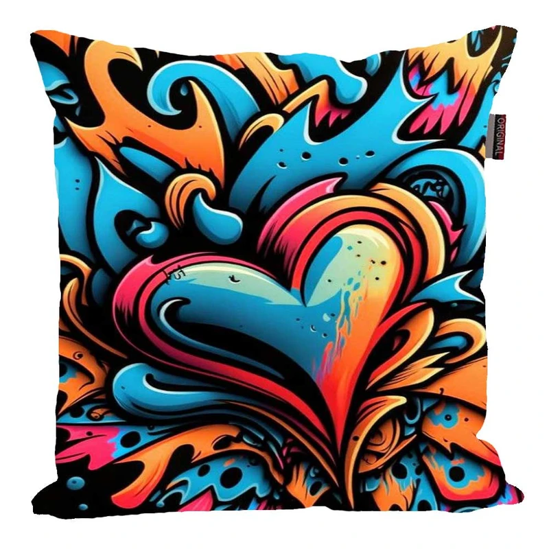 کوسن پاد آفرین مدل فانتزی طرح گل رنگی کد p1171