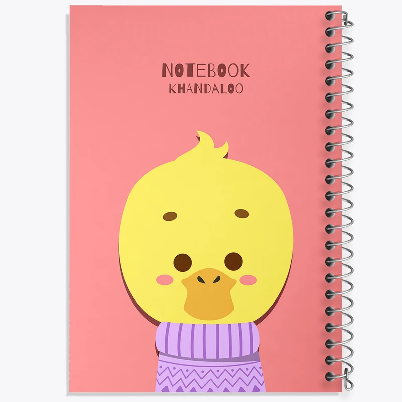 دفتر ژورنال نویسی 50 برگ خندالو مدل نقطه ای طرح اردک بامزه کد N1099