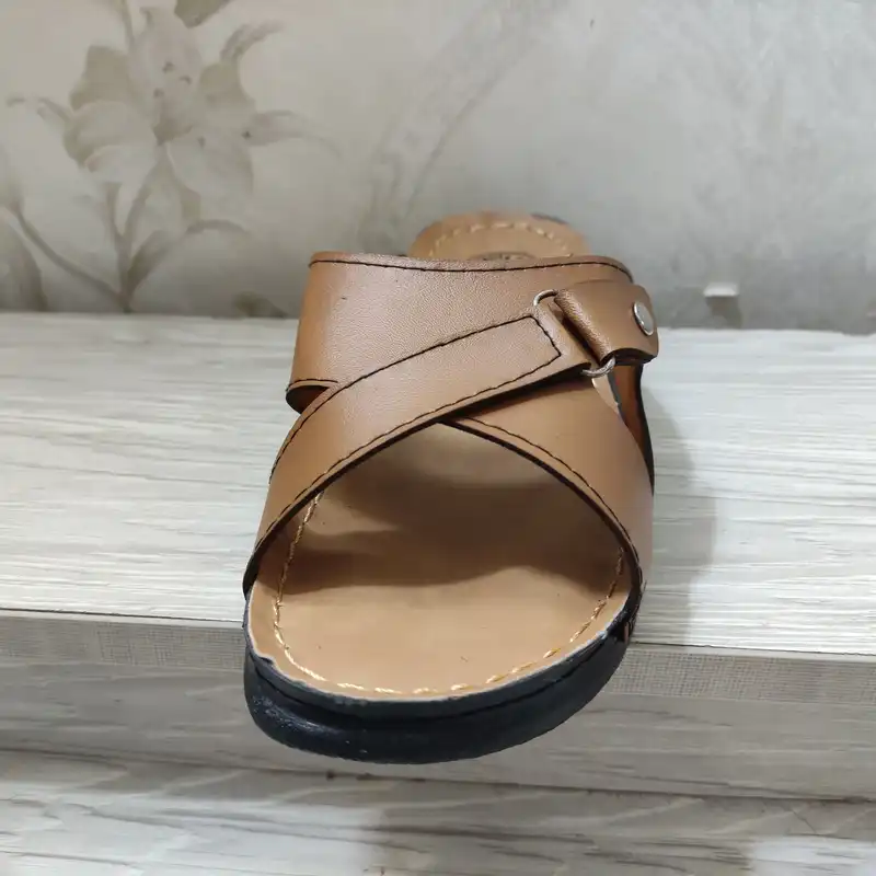 دمپایی زنانه مدل ممتاز طب کد 10 رنگ قهوه ای