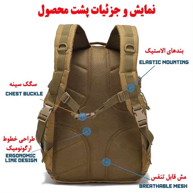 کوله پشتی سفری مدل ZE099 -  - 8