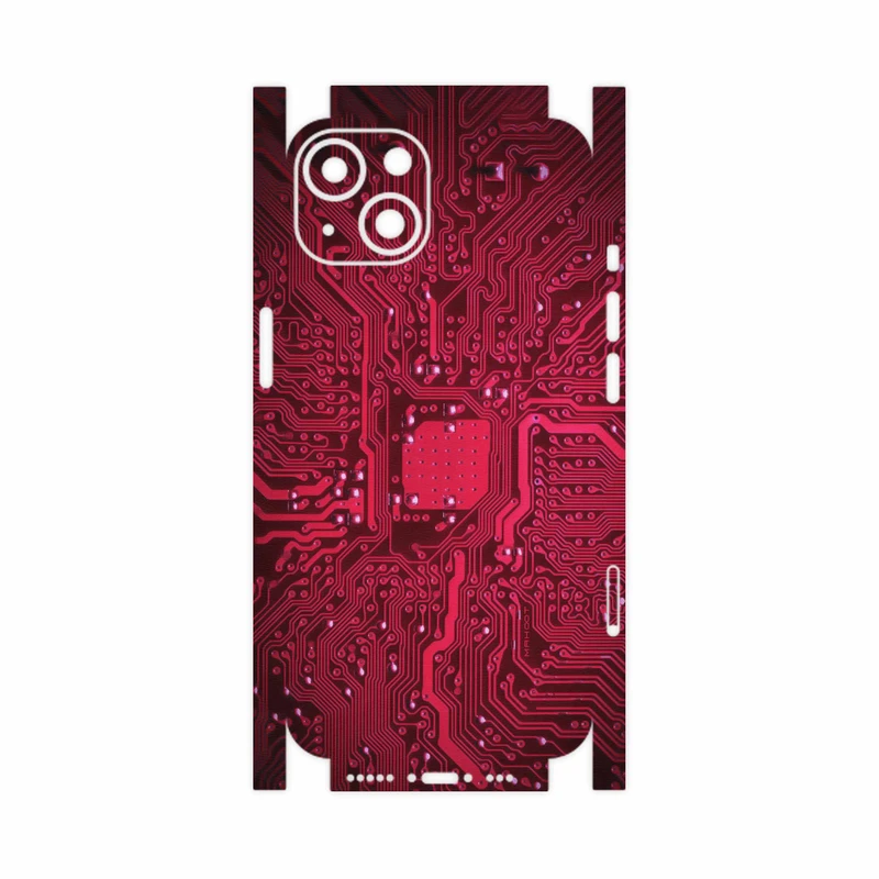 برچسب پوششی ماهوت مدل Red-Printed-Circuit-Board-FullSkin مناسب برای گوشی موبایل اپل iPhone 13