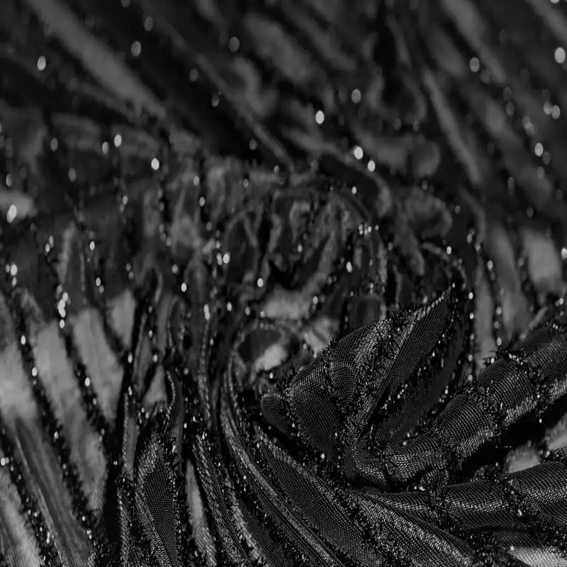 پارچه لباس مدل حریر طرح لمه دار کشبافت