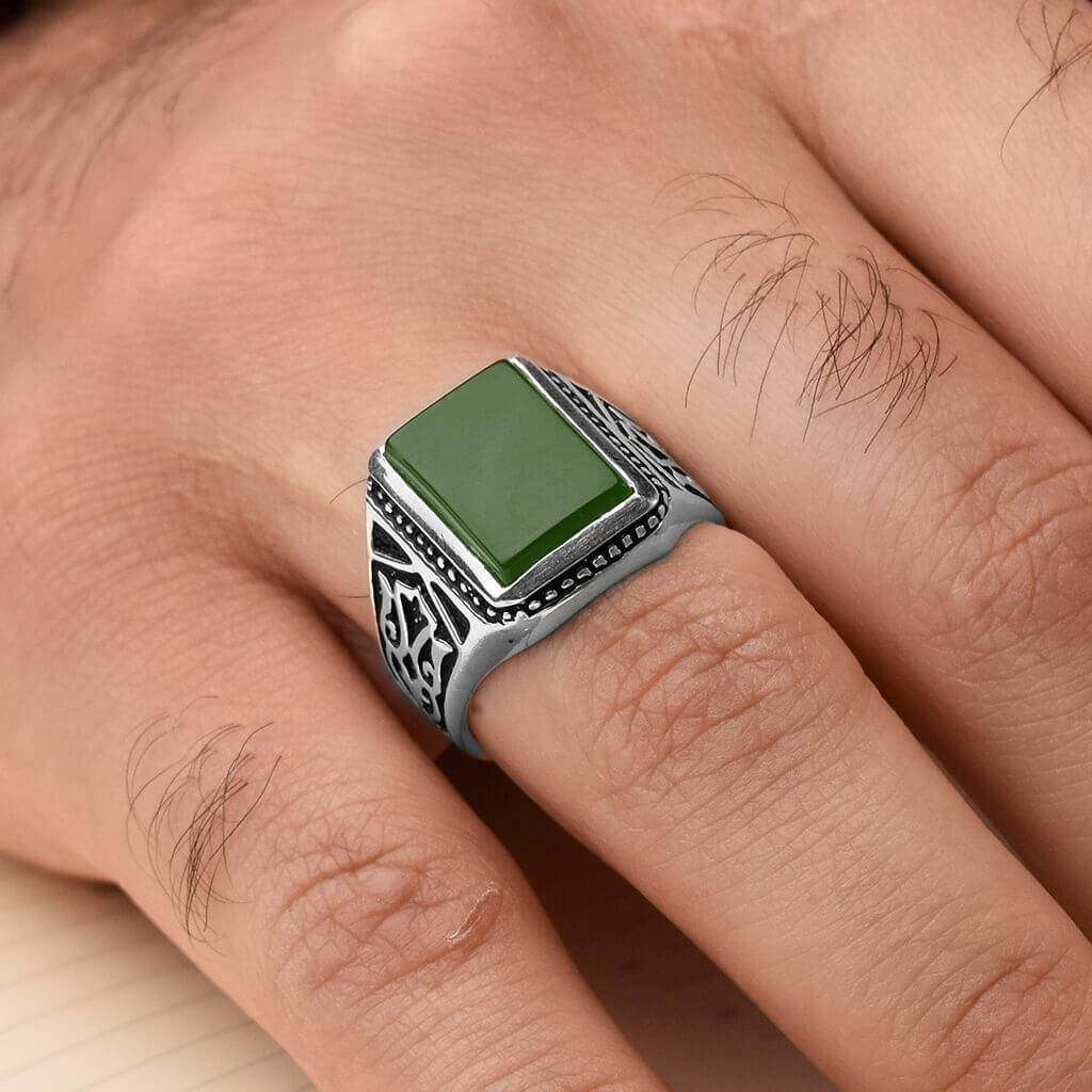 انگشتر نقره مردانه مدل گل پونه انگشتر نقره مردانه مدل گل پونه