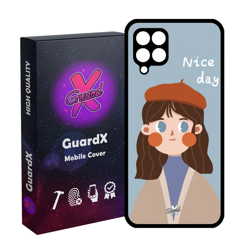 کاور گارد ایکس طرح دختر مدل Glass10628 مناسب برای گوشی موبایل سامسونگ Galaxy A12/M12/F12