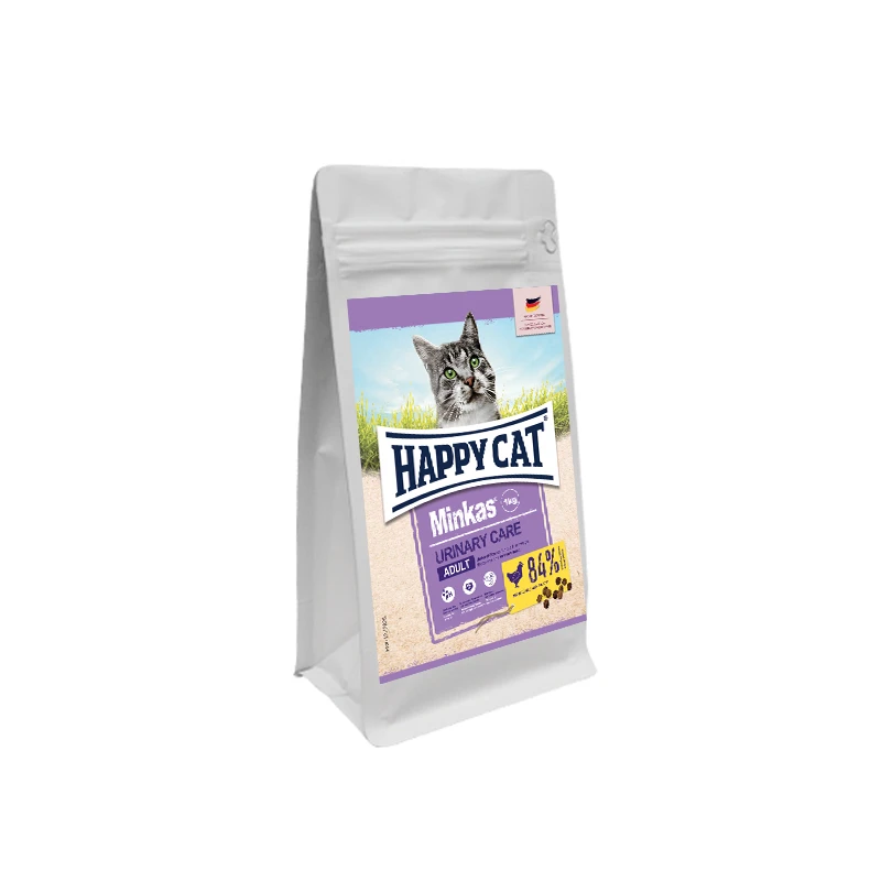غذای خشک گربه بالغ هپی کت مدل مینکاس یورینری طعم مرغ وزن 1 کیلوگرم