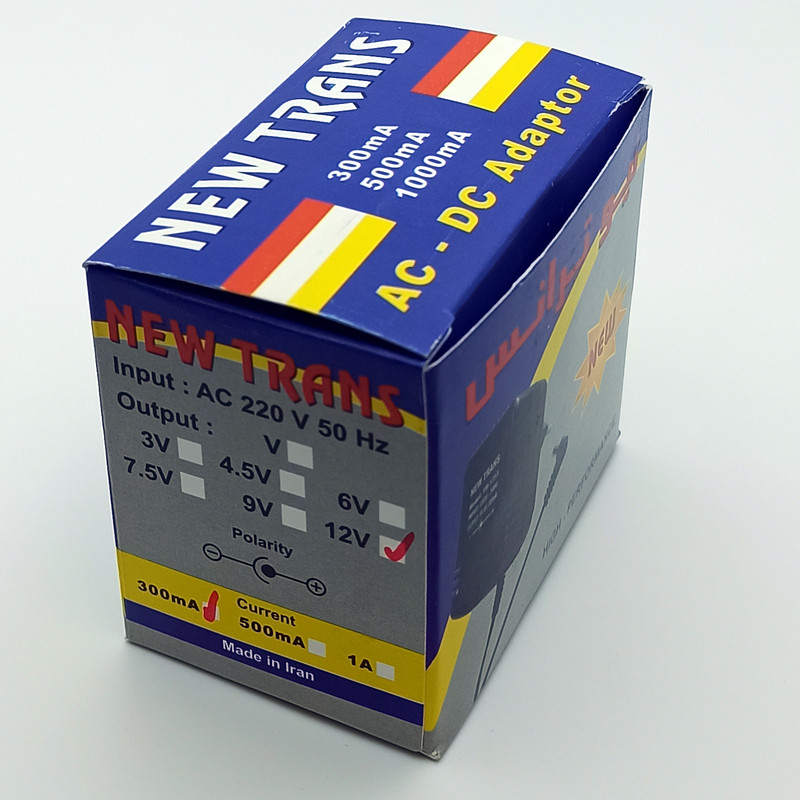 آداپتور 12 ولت 300 میلی آمپر نیوترانس مدل 12300