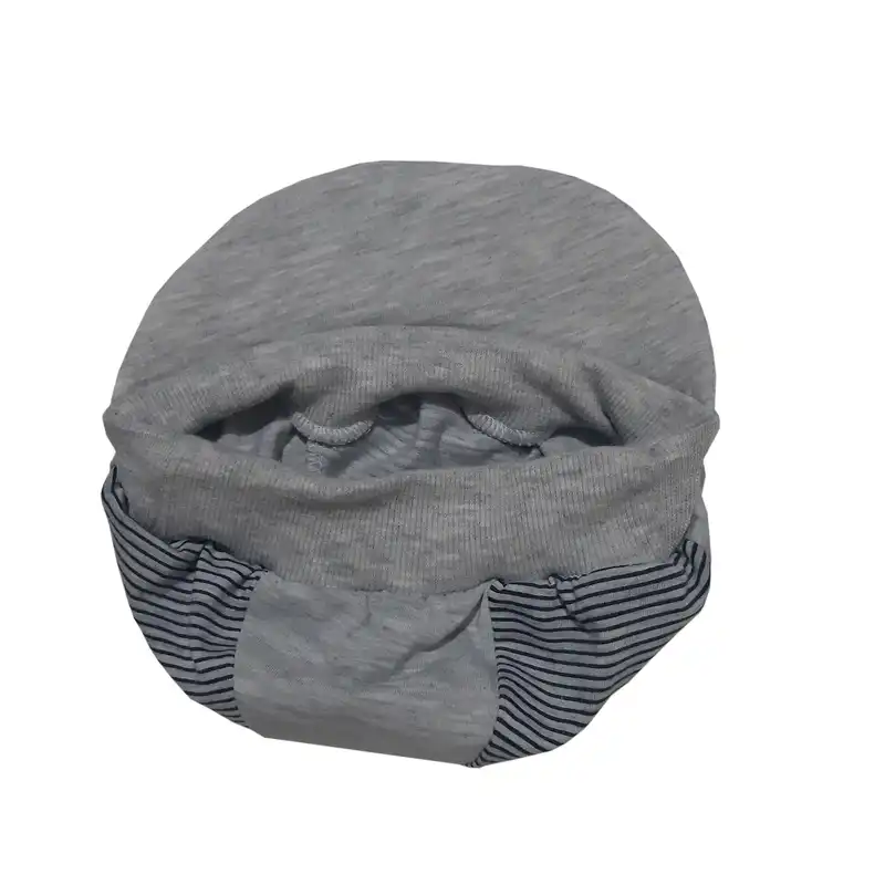 ست سرهمی و کلاه نوزادی پسرانه فسقلیمون طرح فیل کد 1155 رنگ طوسی