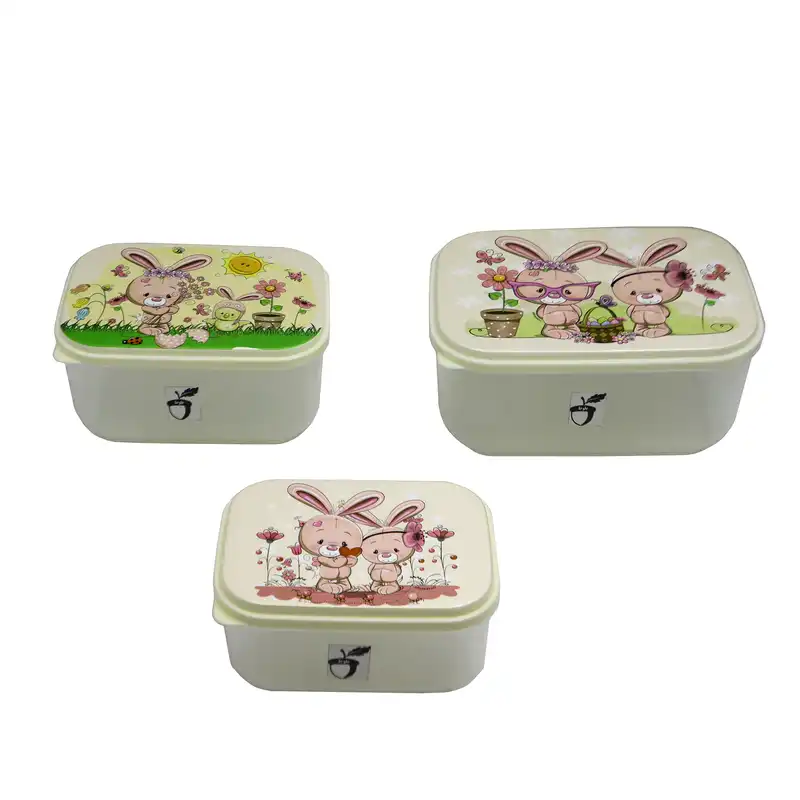 ظرف نگهدارنده مدل بلوط طرح خرگوش کد YP-MOSTATIL-03 مجموعه 3 عددی