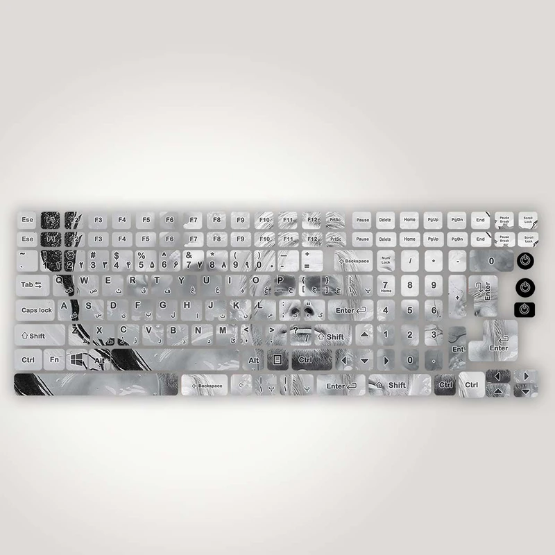 برچسب حروف فارسی کیبورد مدل Gaming کد K-134 