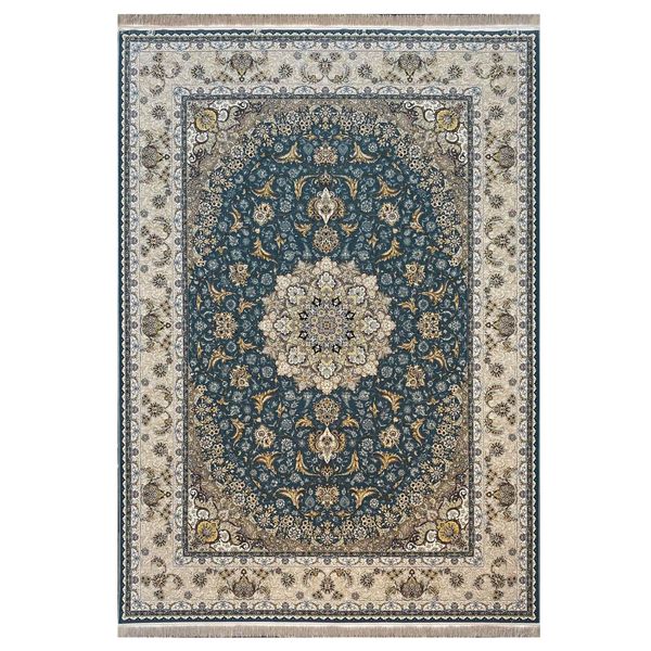 فرش ماشینی ستاره کوروش کاشان طرح محیا زمینه آبی فرش ماشینی ستاره کوروش کاشان طرح محیا زمینه آبی