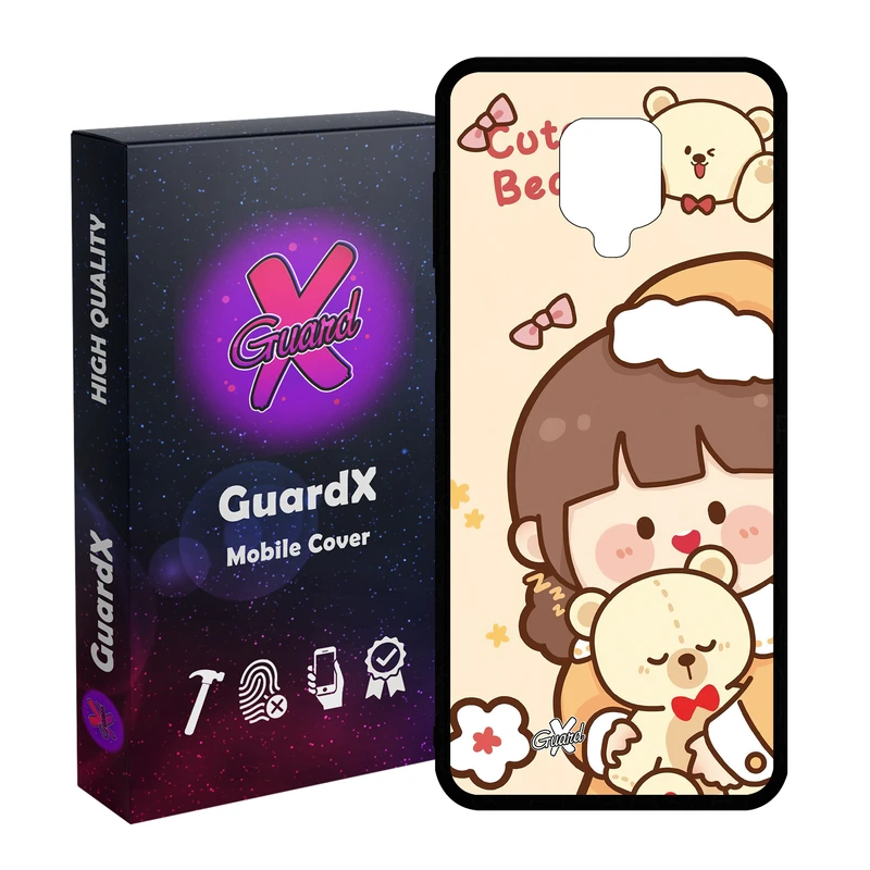 کاور گارد ایکس طرح Girl مدل Glass10524 مناسب برای گوشی موبایل شیائومی Redmi Note9 Pro/Note 9 Pro Max/Redmi Note 9S/MI Poco M2 Pro