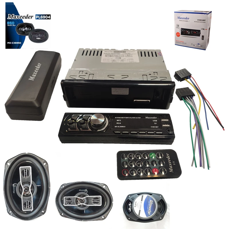عکس شماره 3 : پخش کننده خودرو مکسیدر مدل vv8818btبه همراه اسپیکر خودرو مکسیدرمدل mx-cx6950