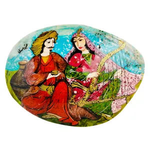 صدف تزئینی مدل  مینیاتور لیلی و مجنون کد L105