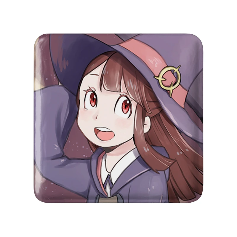 مگنت خندالو طرح اورسولا و اکو انیمه جادوگران کوچک Little Witch Academia  مدل مربعی کد 22905