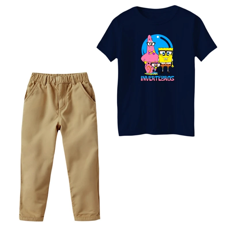 ست تی‌شرت و شلوار پسرانه مدل باب و دوستان