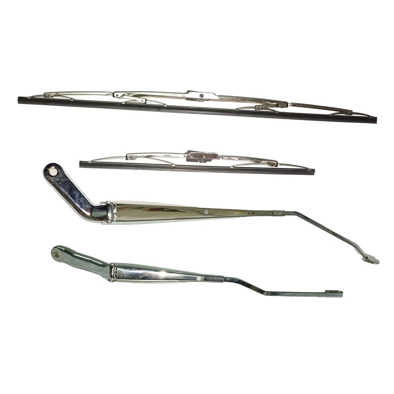 تیغه و بازویی برف پاک کن مدل استیل مناسب برای پژو 206 مجموعه 4 عددی
