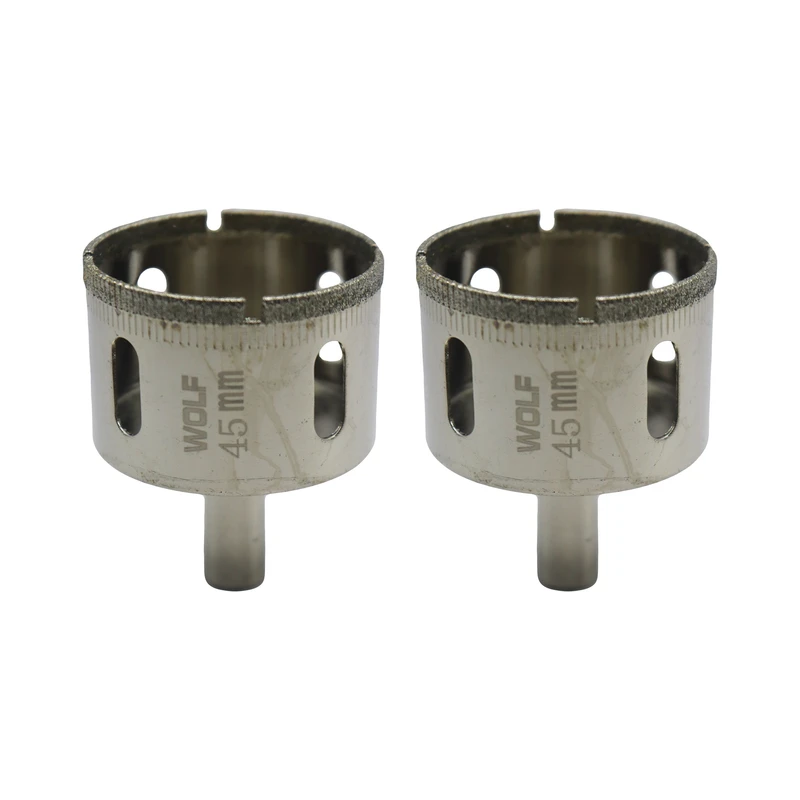 مته گرد بر شیشه ولف مدل YP-045 سایز 45 میلی متر مجموعه 2  عددی 