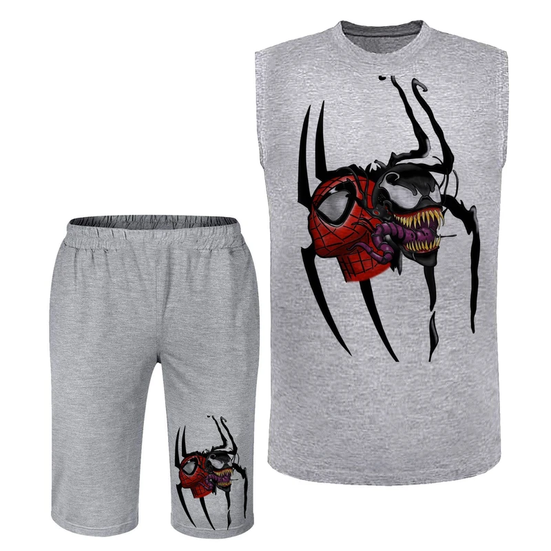 ست تاپ و شلوارک مردانه مدل عنکبوت N258