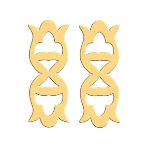 گوشواره طلا 18 عیار زنانه فرشته مدل اسلیمی WEL-000047