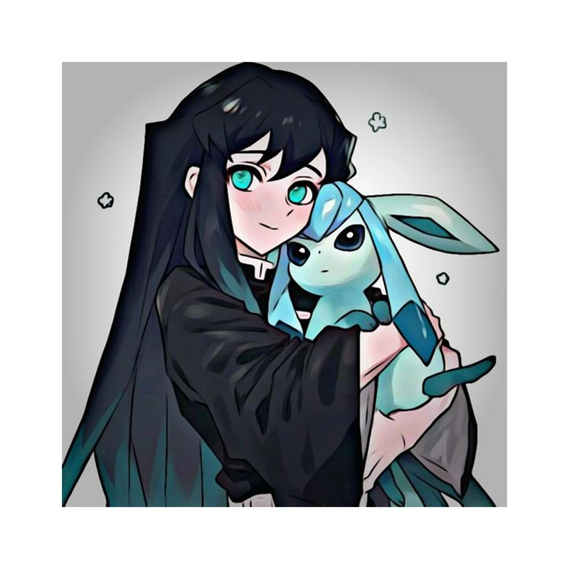 استیکر لپ تاپ و موبایل مدل انیمه طرح شیطان کش مویچیرو توکیتو demon slayer Muichiro Tokito کد 390