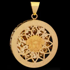 آویز گردنبند طلا کم اجرت 18 عیار زنانه طلای مستجابی طرح ورساچه مدل A1125 کد 2