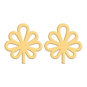 گوشواره طلا 18 عیار زنانه فرشته مدل طرح گل کد WEL-000189