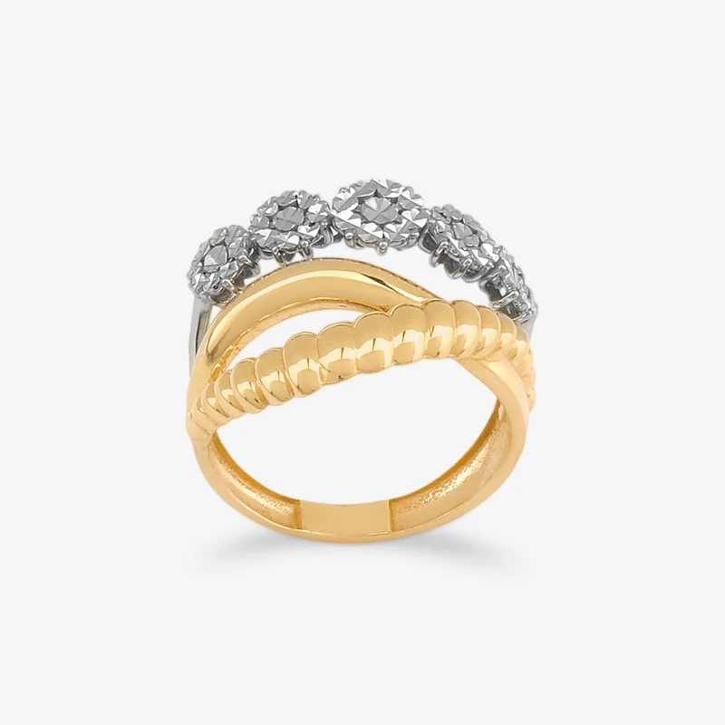 انگشتر طلا 18 عیار زنانه گلدم مدل R353002