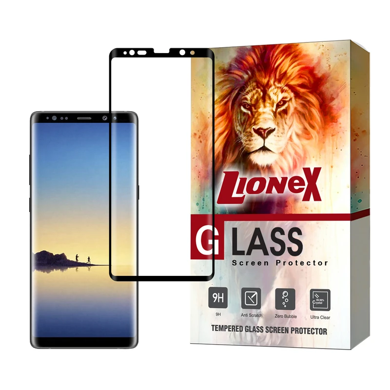 محافظ صفحه نمایش لایونکس مدل EDGNWLI مناسب برای گوشی موبایل سامسونگ Galaxy Note 8 / Galaxy Note 9