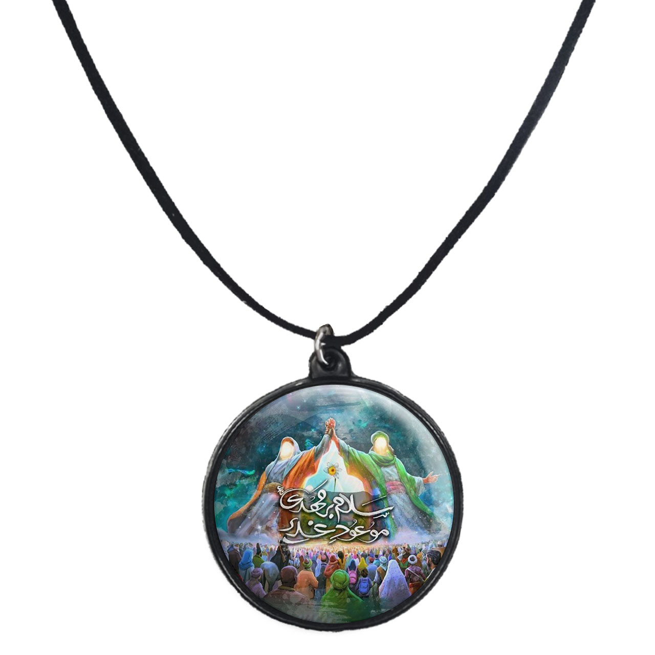 گردنبند پرمانه طرح امام زمان کد pmb.24179 مدل دو طرفه