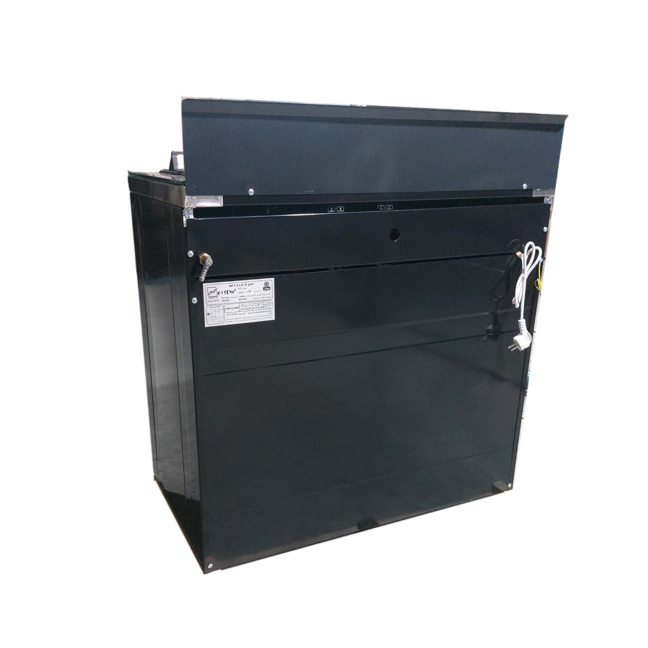 اجاق گاز 5 شعله بوگر مدل طرح فر رویه استیل کد 904