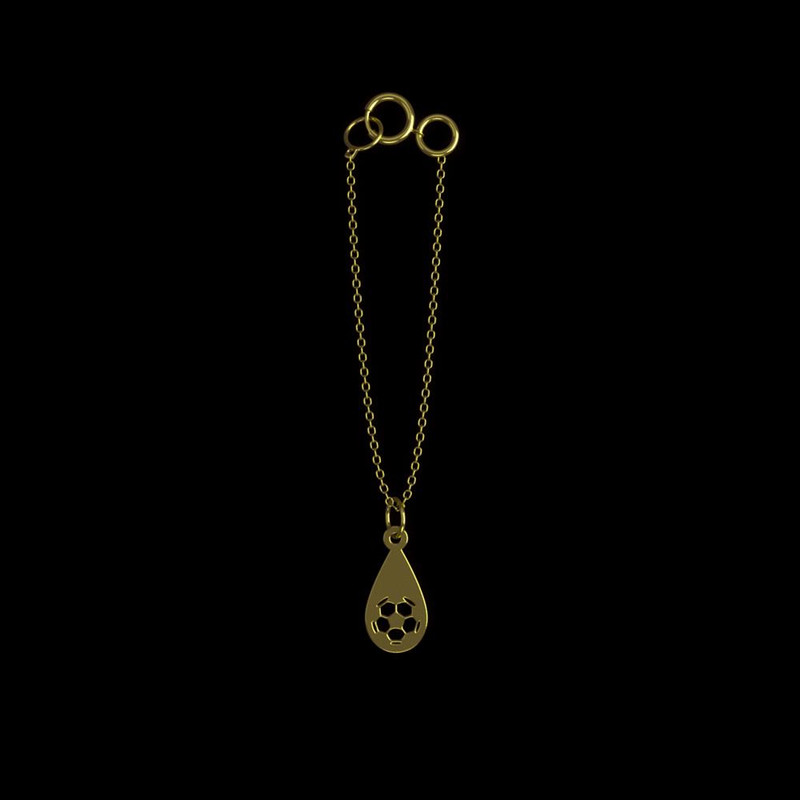 آویز ساعت طلا 18 عیار زنانه مدوپد مدل توپ فوتبال کد CA11902