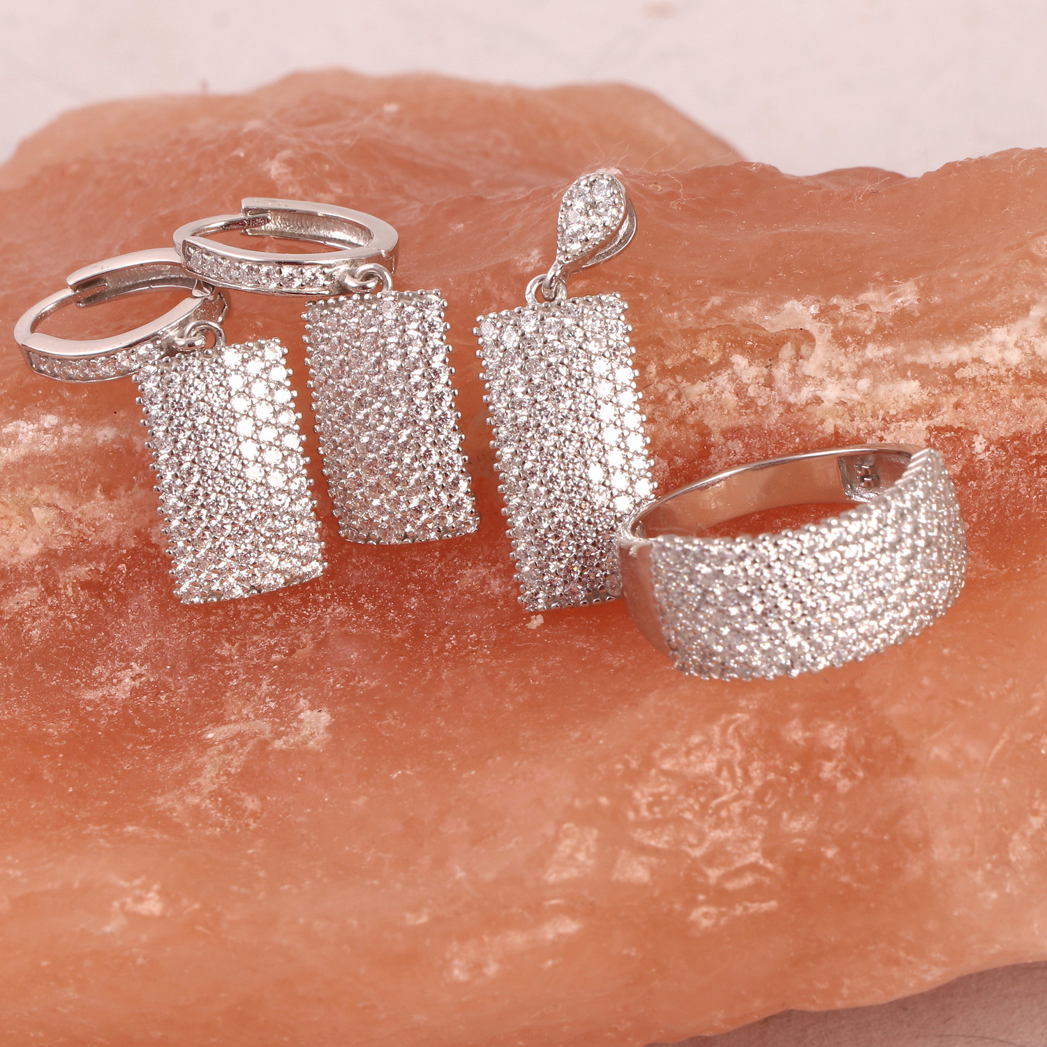 نیم ست نقره زنانه مدل GTA-192