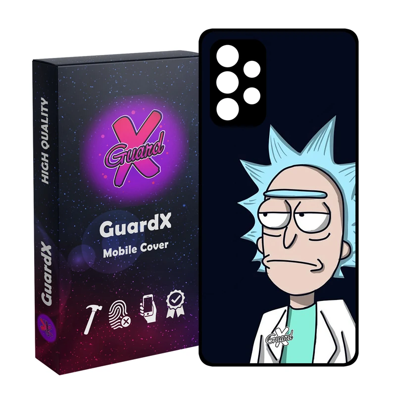 کاور گارد ایکس طرح Rick and Morty مدل Glass10030 مناسب برای گوشی موبایل سامسونگ Galaxy A72