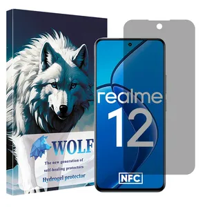 Wolf Tough model privacy screen protector suitable for Realme 12 4G mobile phone