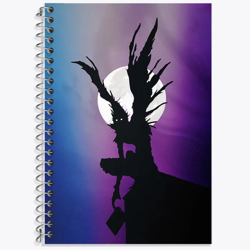 دفتر زبان 50 برگ خندالو مدل دو خط طرح انیمه دفترچه مرگ (Death Note) کد F1724