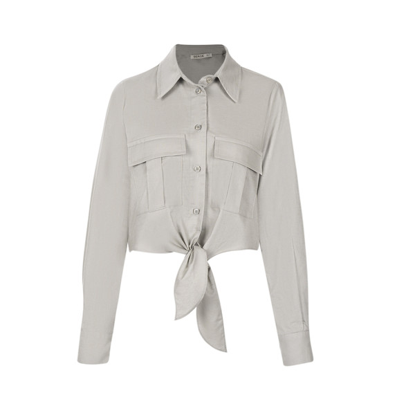 شومیز آستین بلند زنانه سرژه مدل 207361 رنگ کرم